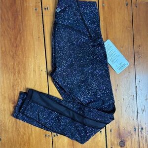 lululemon athletica Kids Glitter Leggings - Black and Purple
